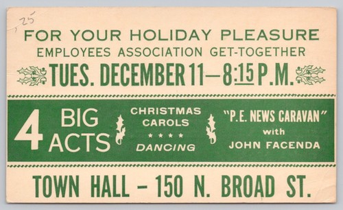 1950s christmas postal - 1950s,