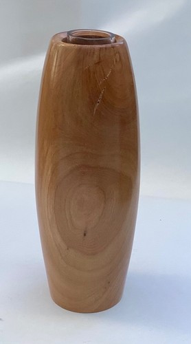 Hand turned cherry wooden vase - hand,