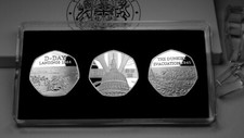 Cased Set of World War 2 Silver Commemoratives. Dunkirk, D-DAY, VE-DAY. WW2 1945