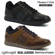 MENS LEATHER MEMORY FOAM