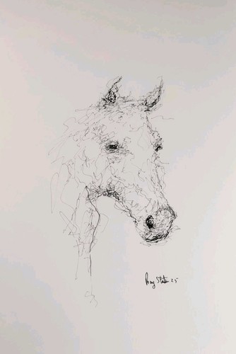 Original horse figure ink - original,