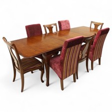 Willis & Gambier Mahogany Extending Dining Table + 8 Harlequin Chairs. Delivery
