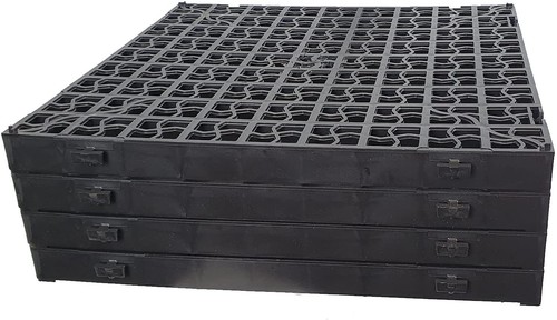 Black plastic paving - x,