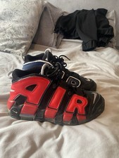 black and red uptempos nike air authentic