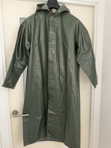Long vintage pvc raincoat - pvc, glue