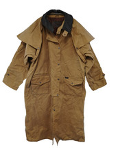 Outback Duster Men's Long Waxed Cotton Oilskin Jacket Size L  A36  G664