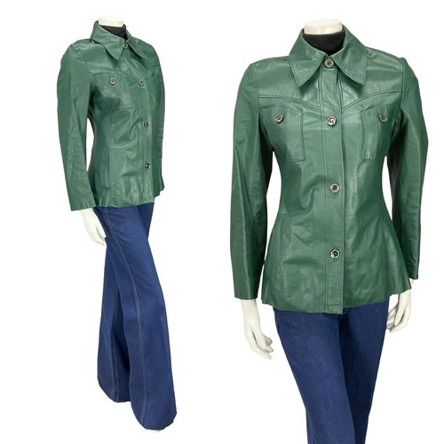 Vtg 60s 70s mod forest - vtg, green