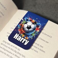 Personalised Magnetic Bookmark Football Fan Gift For Kids Book Lover Bookworm