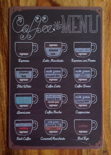 Metal tin retro sign - tin,