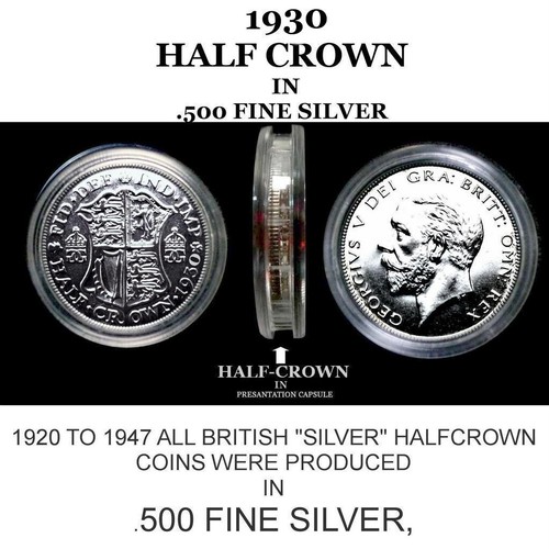 1930 halfcrown 500 fine - 1930, .500