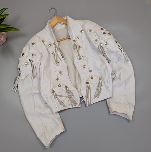Vintage 80s white leather - white,