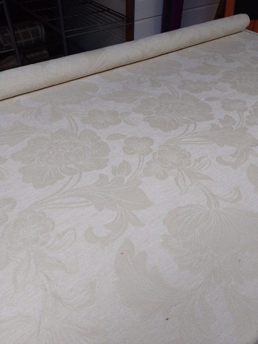 Cream ivory floral - ivory, jacquard