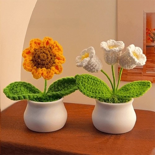 Potted plant crochet - potted, flower