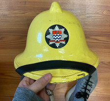 Vintage 1990 London Fire Brigade Cork Fire Helmet in Great Condition