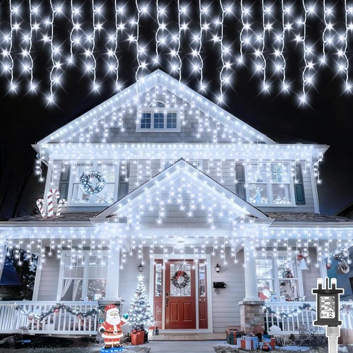 216 led icicle lights super - 216,