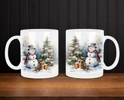 Christmas snowman mug - snowman,