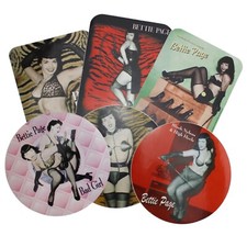 Bettie page 6 sticker set
