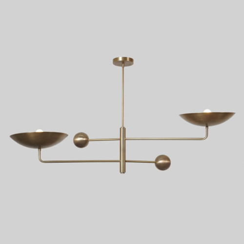 Light curved pendant - curved, mid