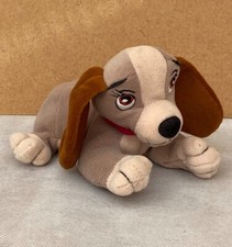 Vintage  Retired Walt Disney's Lady and the Tramp  8" Plush Bean Bag Toy Dog
