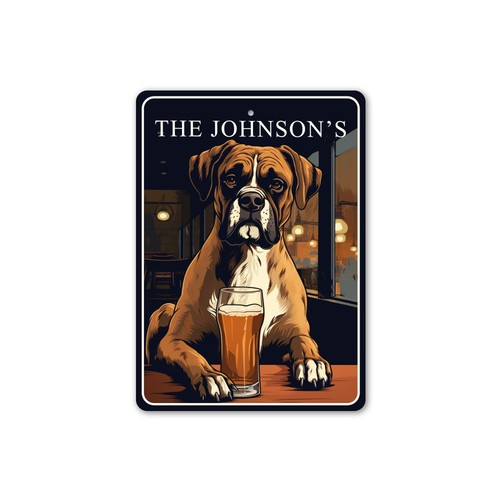 Boxer dog custom serving - dog, what