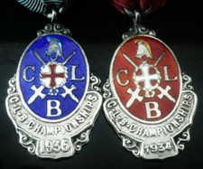 Sterling Silver Enamel Medals