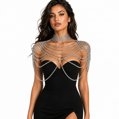 Aluminum chainmail top - top, with