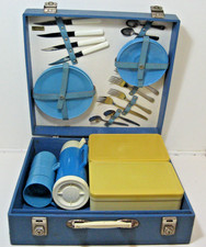 Sirram Picnic Set c1960 4 Person in Blue Case