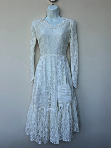Vintage lace dress long - vintage, sleeve