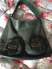 Olive Green Leather Hobo Bag