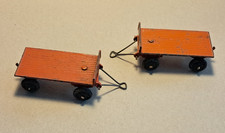 TWO Dinky Toys: Railway or warehouse trolleys. Good Condition