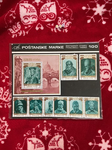 Ajman christmas stamps - christmas,