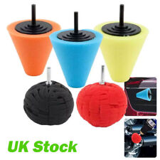 5X 4" Foam Drill Polishing Cone Ball Pads Kit Hub Waxing Buffing Wheel Polisher