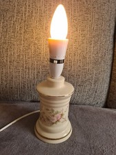 Vintage Cream Floral  Design Table / Side Lamp