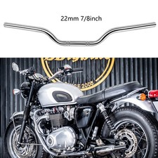 For Triumph Bonneville T120 Motorcycle 7/8" 22mm Drag Handlebars Bars Chrome