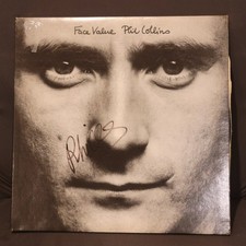 Phil Collins signed lp Face