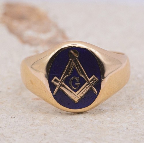 Antique 9ct gold masonic - antique,