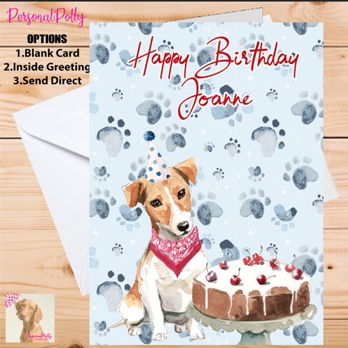 Personalised jack russell card - personalised,