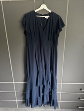 Coast Navy Tiered Ruffle Maxi