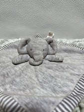 SAINSBURYS TU GREY STRIPES ELEPHANT COMFORTER BLANKIE SOFT TOY SOOTHER DOUDOU