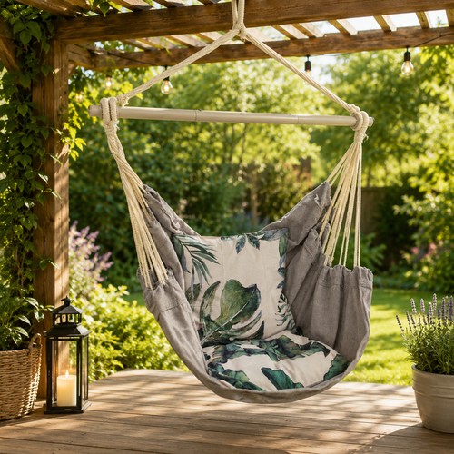 Grey hanging hammock chair - grey,
