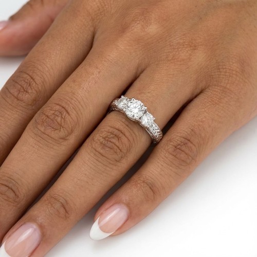 Three stone engagement ring - engagement,