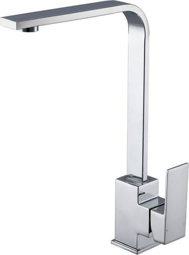 Square chrome monobloc kitchen - chrome,