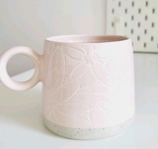 Fox&ivy Pastel Pink Floral With Grey Speckled Base Mug Rare