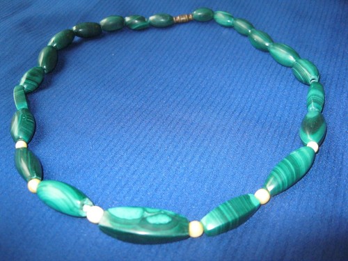 Vintage malachite oval - vintage,