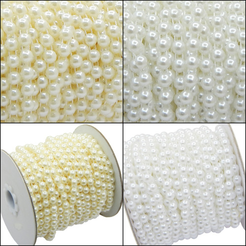 Pearl garland beaded ribbon