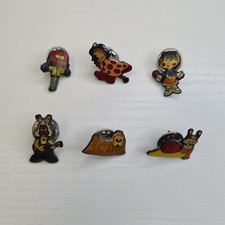 Magic Roundabout Enamel Vintage Pin Badge Set of 6