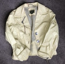 Yellow vintage 90s Miss Sixty leather jacket