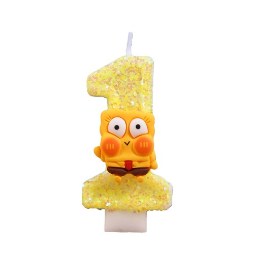 Spongebob birthday candle - spongebob,