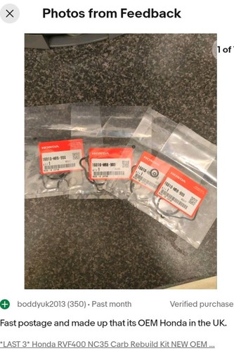 Honda rvf400 nc35 carb rebuild - honda,