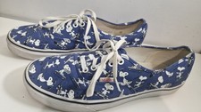 Vans Authentic X Peanuts Snoopy blue white Low Skate Sneakers UK 10 